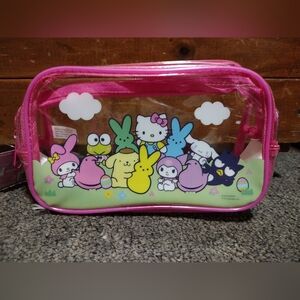 Hello Kitty Pink Cosmetic Bag with Characters
